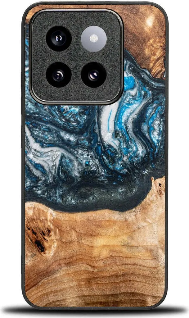 Custodia In Legno Di Noce Per IPhone 14 Pro Con Magneti – Cover Unica Con Incisione Laser Gufo (Barbagianni) - 4