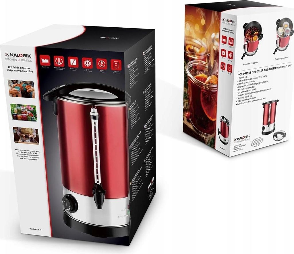 Product packaging for a hot drink dispenser and preserving machine.