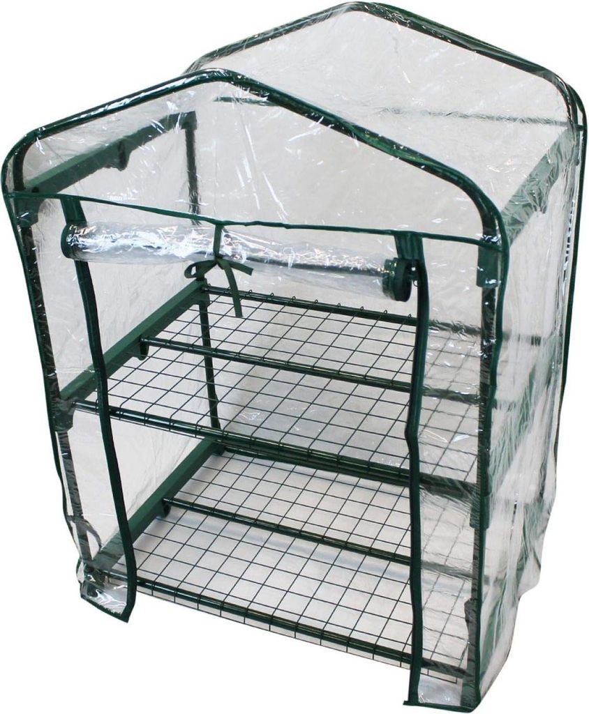 Gewächshausabdeckung, 2-stöckige PVC-Ersatzabdeckung für Gartengewächshaus, Blumentopf, für den Innen- und Außenbereich, 70 x 50 x 93 cm, Reg...