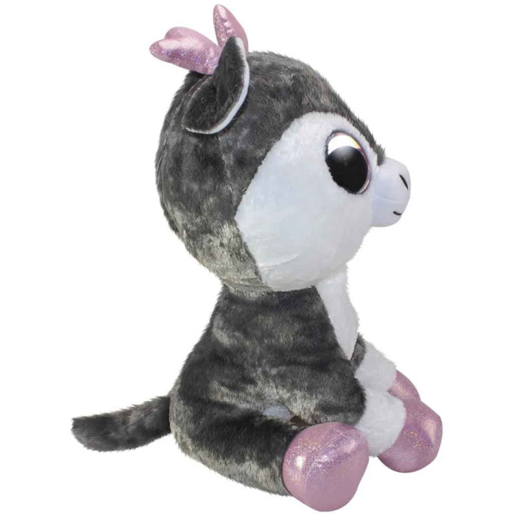 Lumo Stars Géant - Renne Poro 42 cm, Peluche Douce aux Grands Yeux Brillant