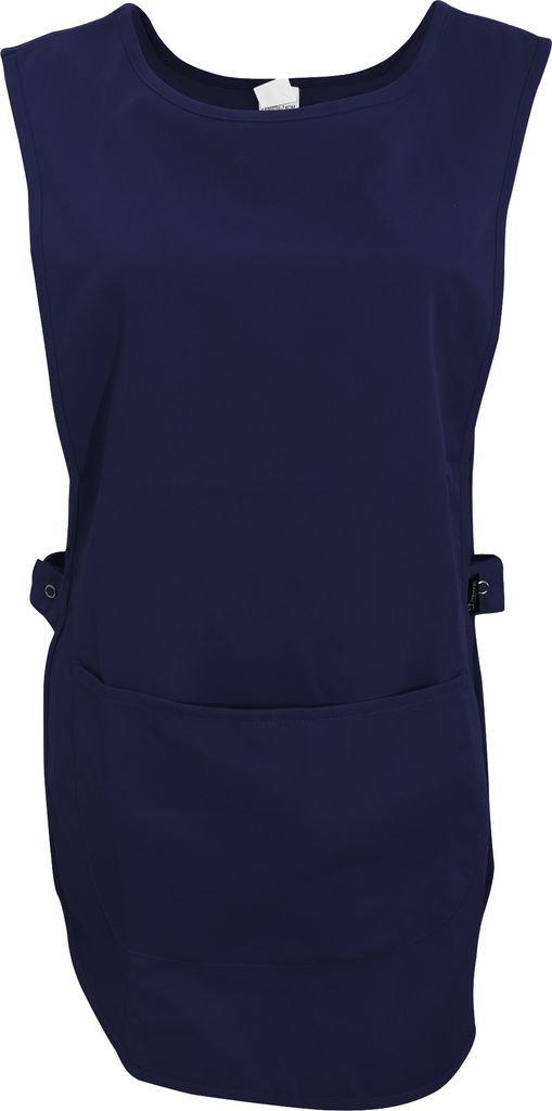 Dennys Damen Latzschürze mit Tasche PC2436 (L/XL) (Marineblau)