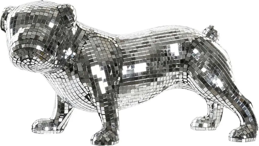 Figurine Bouledogue Anglais DKD Home Decor Argenté en Résine 45cm