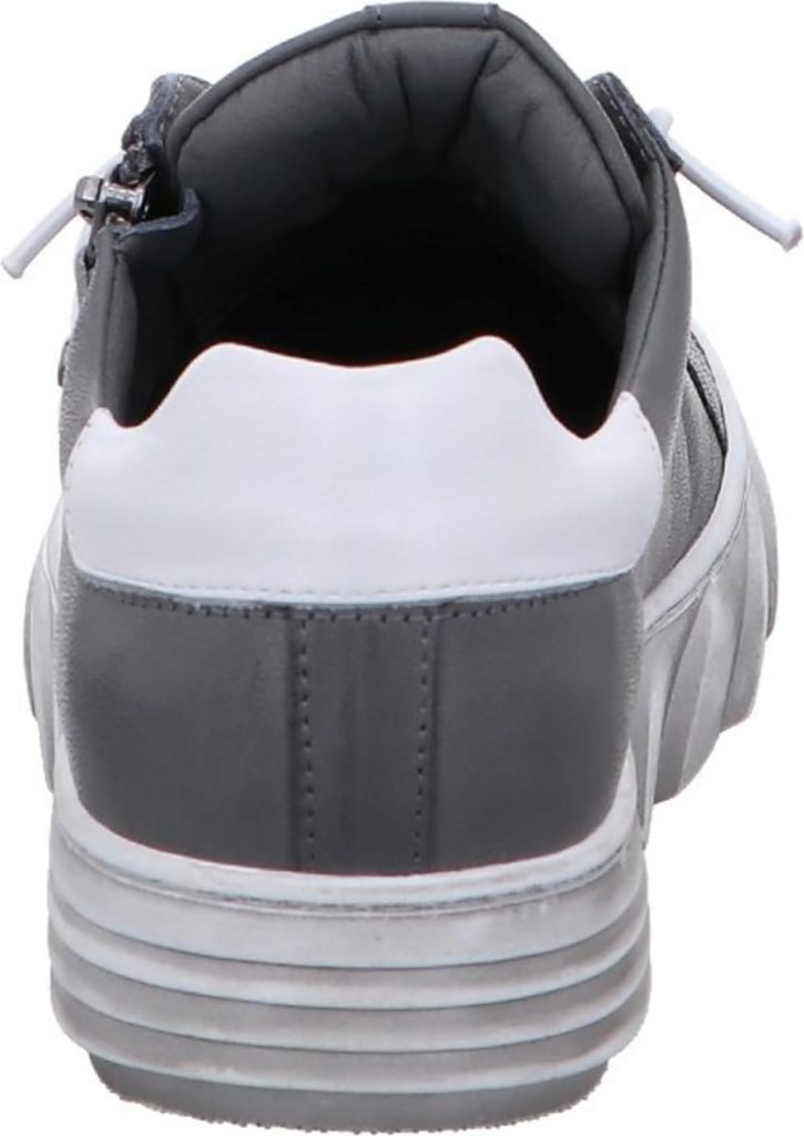 Gemini Damen Sneaker Leder Plateau mit Gummizug und Reißverschluss 343850-02, Größe:38 EU, Farbe:Grau
