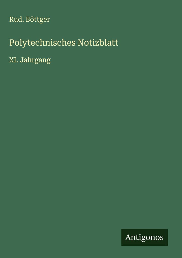 Polytechnisches Notizblatt