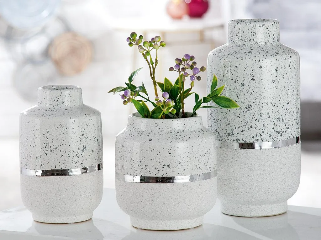 Vase moderne pour bouquets hauts Algarve céramique 29 cm Gilde VE2