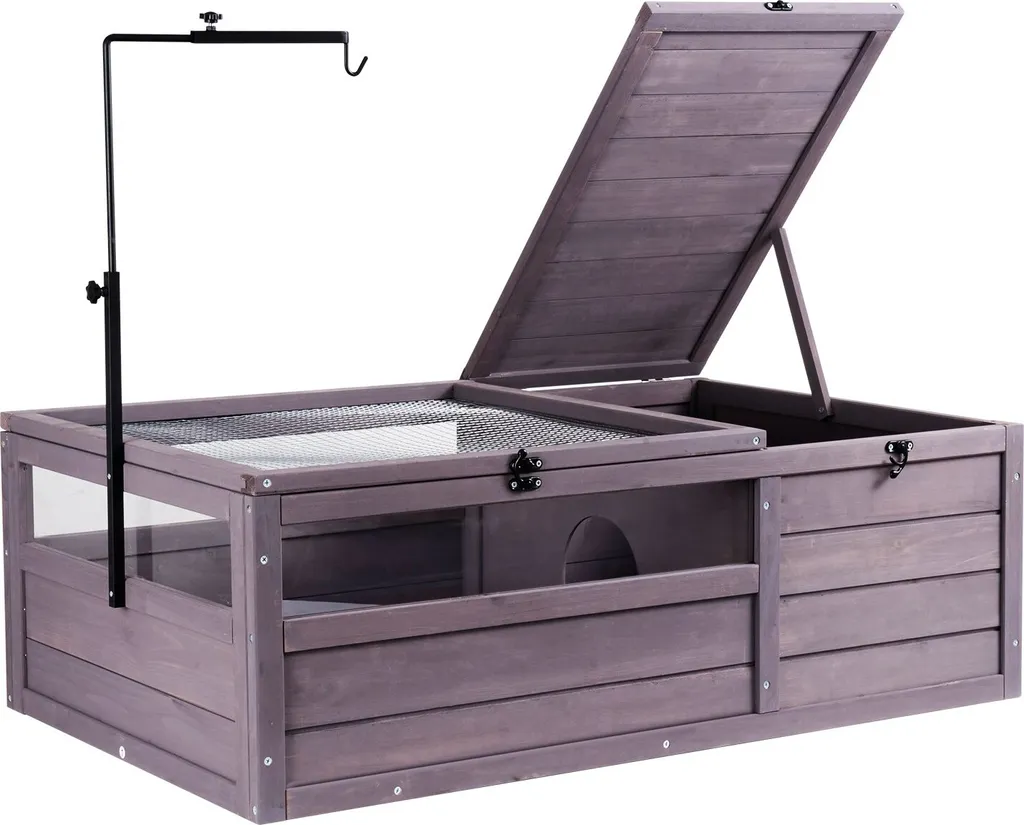 Enclos pour tortues 965x610x330mm - Maison en bois massif avec terrarium