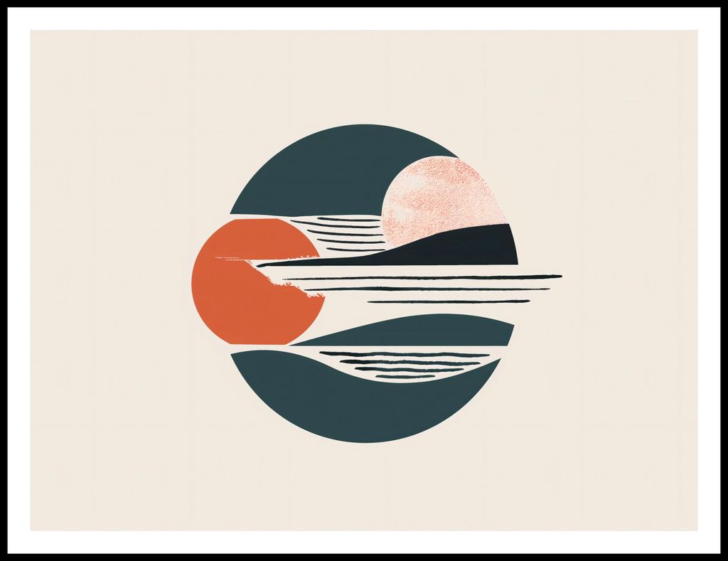 Plakat 100x75cm Ruhiger Farbton der Tiefe