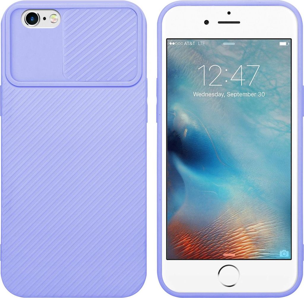 Cadorabo Hülle für Apple iPhone 6 / 6S Schutz Hülle in Lila Handyhülle TPU Etui Case Cover Kameraschutz