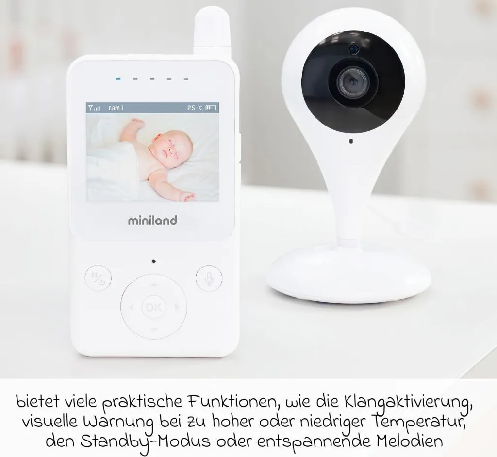 Miniland Digimonitor : Babyphone vidéo haute technologie avec caméra - 4
