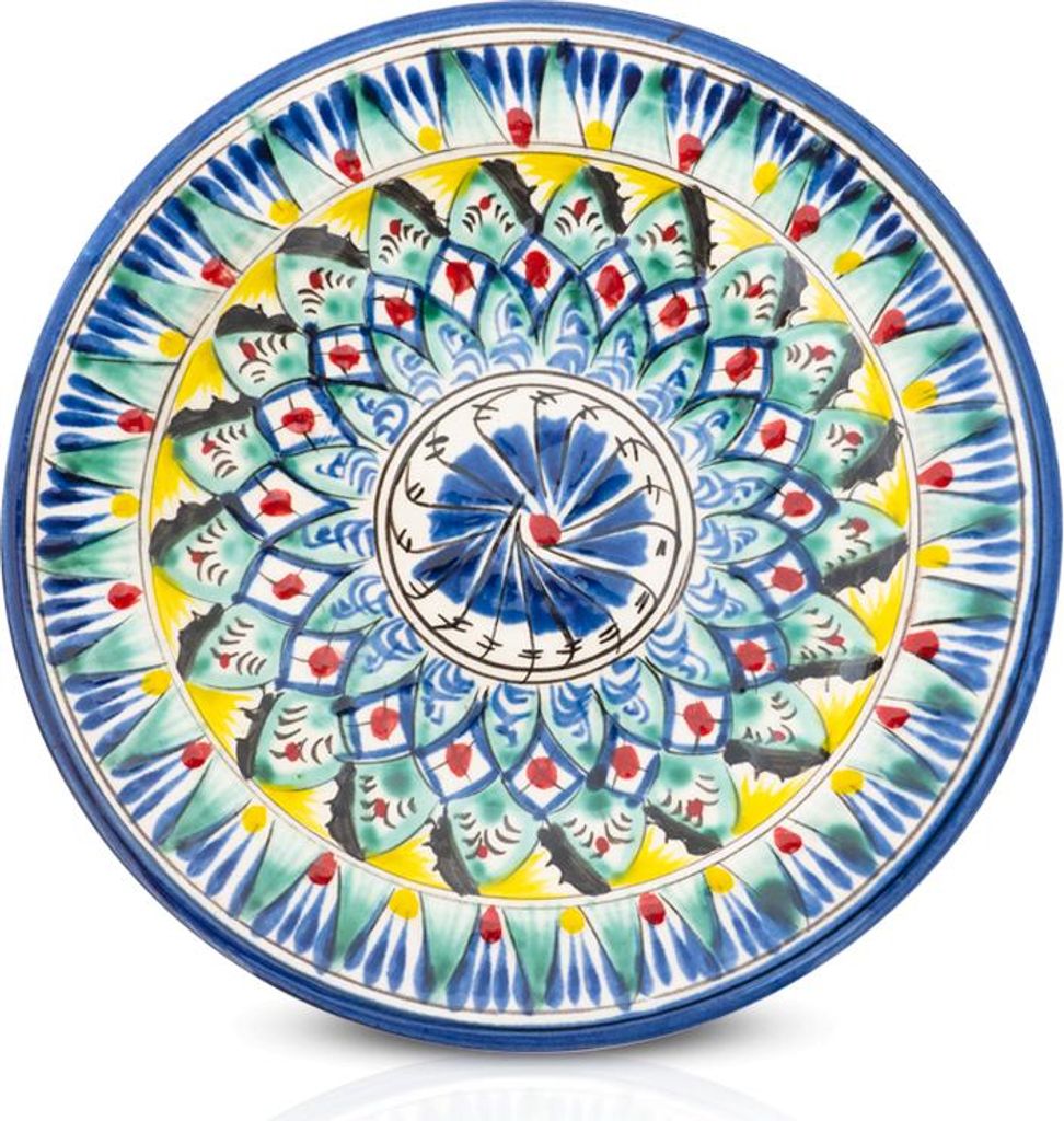 Teller - Risсhtan Keramik, handbemalt, Ø 17 cm Glasur Teller Handarbeit Oriental Usbekische