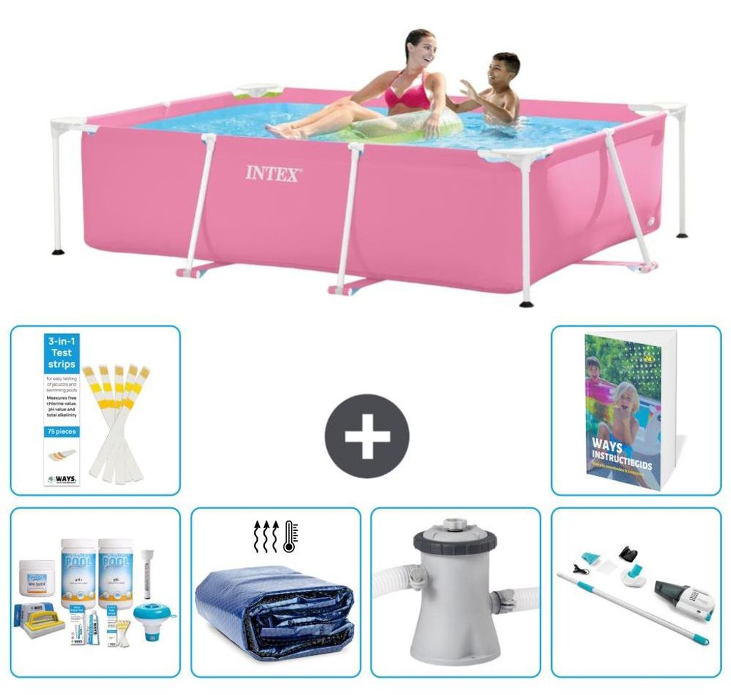 Rechteckiger Frame Pool - 220x150x60 cm - 7-teilig S165