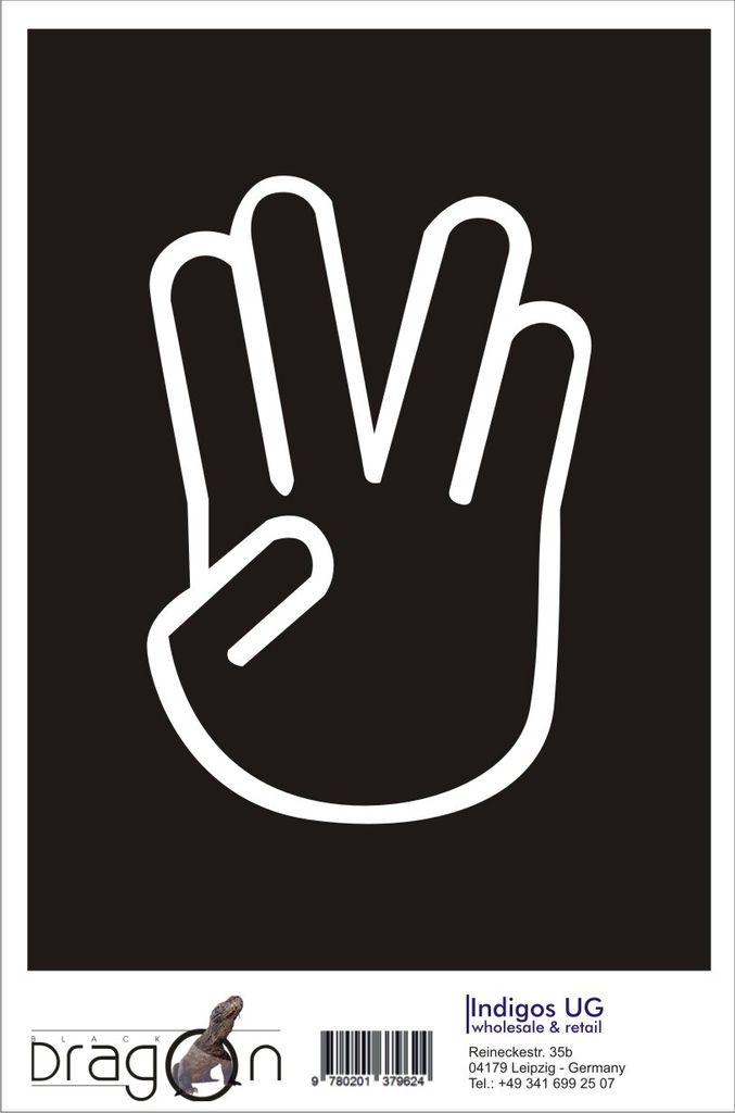 Aufkleber / Autoaufkleber - JDM / Die cut / Auto / OEM - Vulkanischer Gruß - 160x110 mm rot - Heckscheibe / Heckscheibenaufkleber