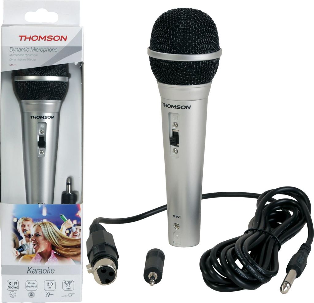 THOMSON 00131597 THOMSON M151 Gesangsmikrofon silber Image du produit 