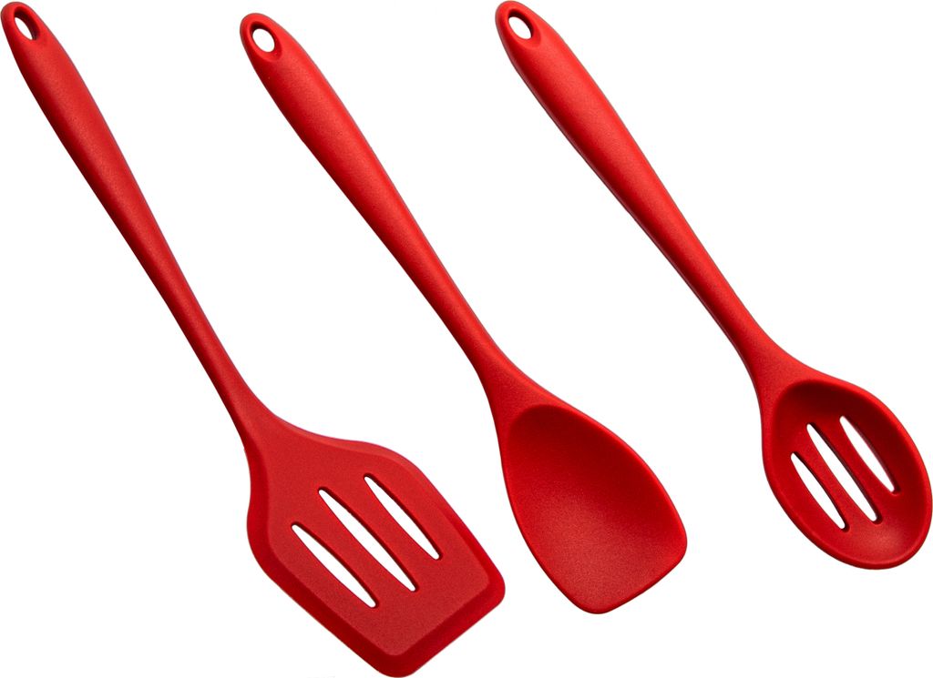 3x Teigschaber Silikon, Gastronomiebedarf Spatel Spatula 25,4 cm, 10 inch