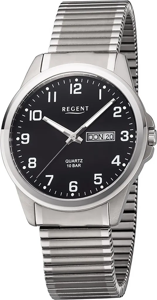 Montre-bracelet Homme en Titane Argenté Regent F-1199 Style Classique