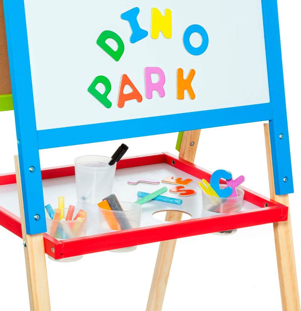 2 In 1 Magnetisches Whiteboard aus Holz mit 46 Teilen MOLTO