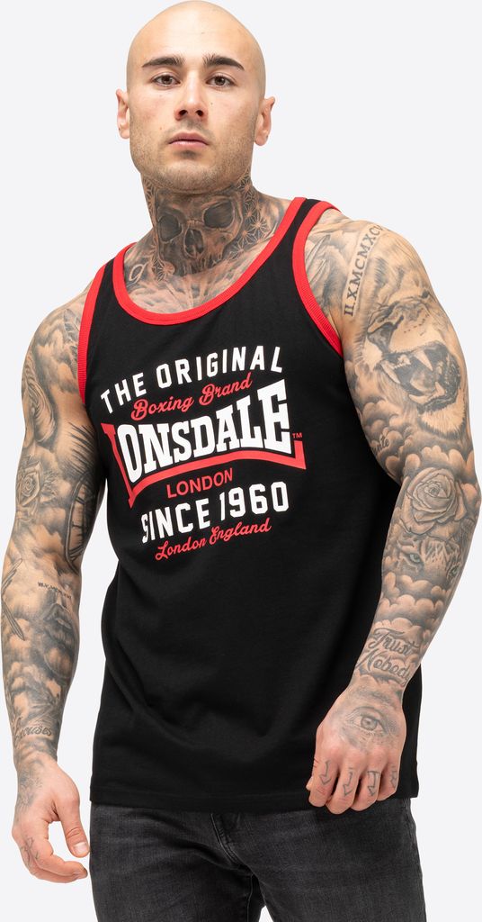 Lonsdale London Tank-Top Herren ANDOVER schwarz M