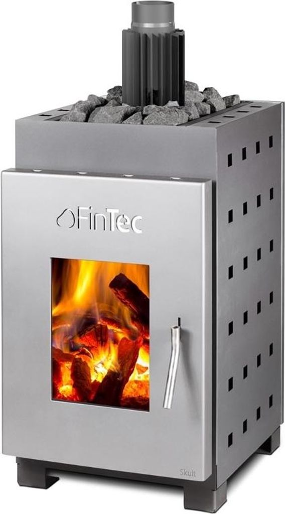 FinTec SKULT Holz-Saunaofen 13,9 kW holzbefeuerter Saunaofen mit BImSchV 2