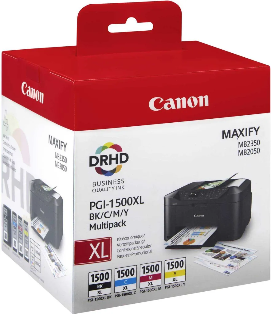 Multipack Canon PGI-1500XL Encre Haute Densité pour Impression Durable - 2