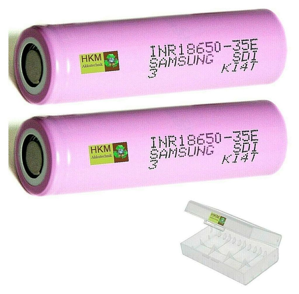 2 x Samsung SDI INR18650-35E Li Akku 3500 mAh 3,6 V / 3,7 V Produktbild 