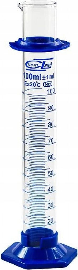 Graduiertes Probeglas mit Fuß 100ml - Messzylinder, Reagenzglas, Testglas