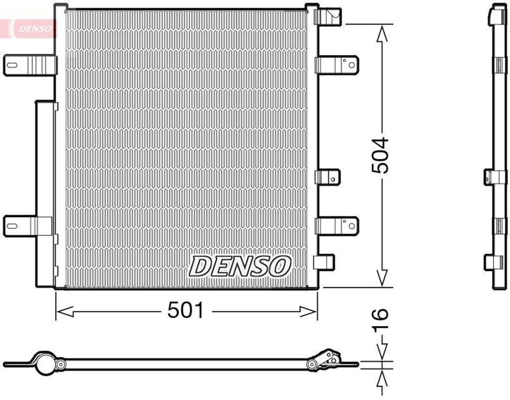 DENSO DCN99054 Kondensator Klimaanlage Klimakondensator passend für MERCEDES-BENZ ATEGO +Trockner