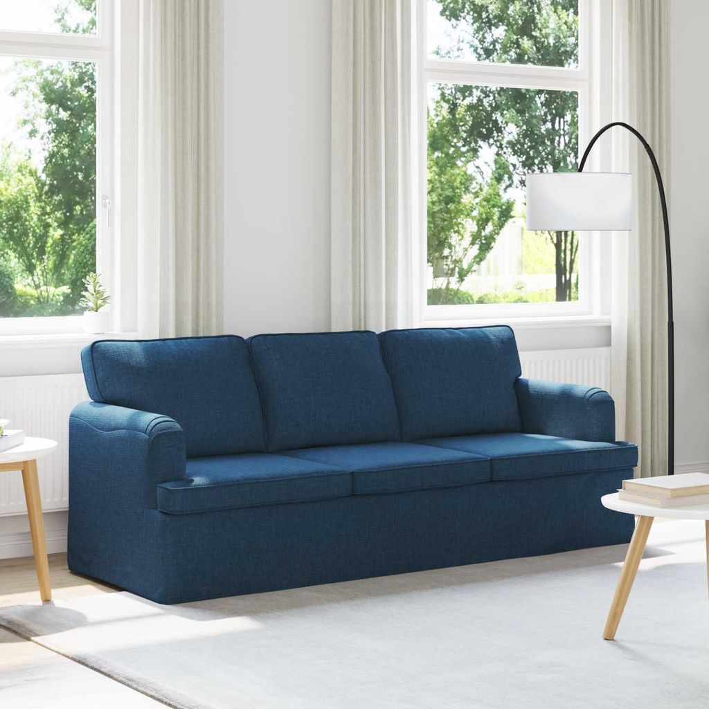 "2026 Aktion"2-Sitzer Sofa Couch 180cm - elegantes Design - Doppelsofa - Lounge Sofa - Blau Metall Promotion665969 - Klassische Sofas