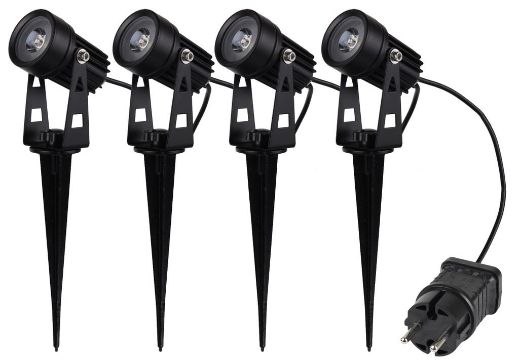 Set di luci da giardino ChiliTec 4 faretti per esterni IP65 Immagine del prodotto 