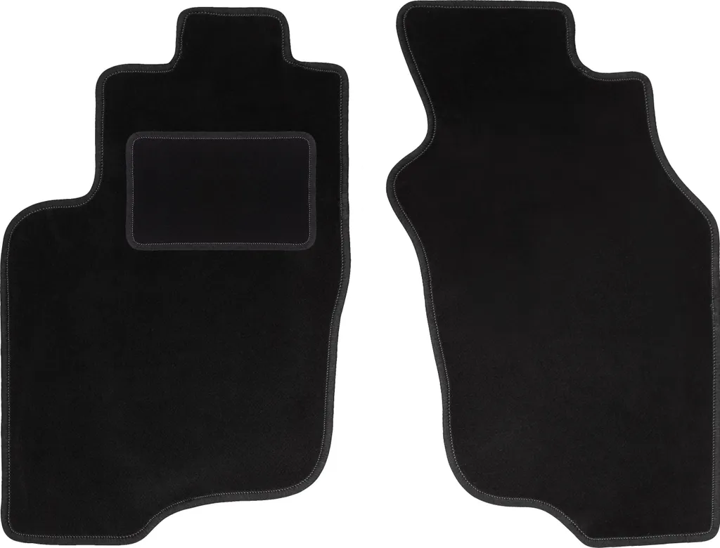 Wielganizator tappetini auto velours anteriori adatto per Mitsubishi Space Star (1999-2005, minivan) neri, set 2 pz, con fissaggi