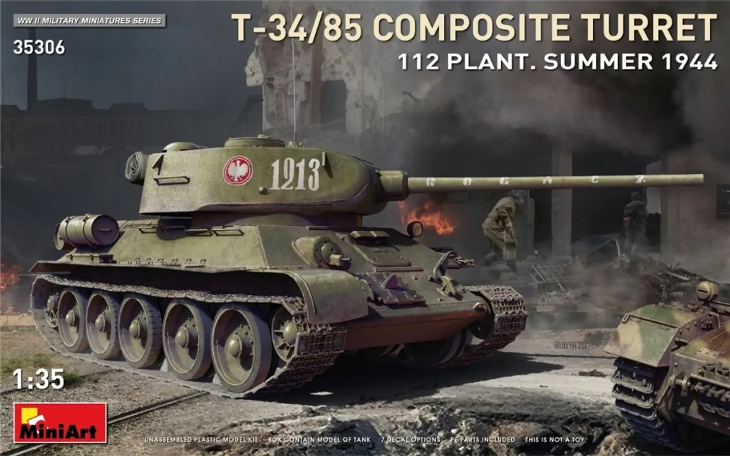 Maquette de Char Soviétique T-34/85 1/35 MiniArt Tourelle Usine 112