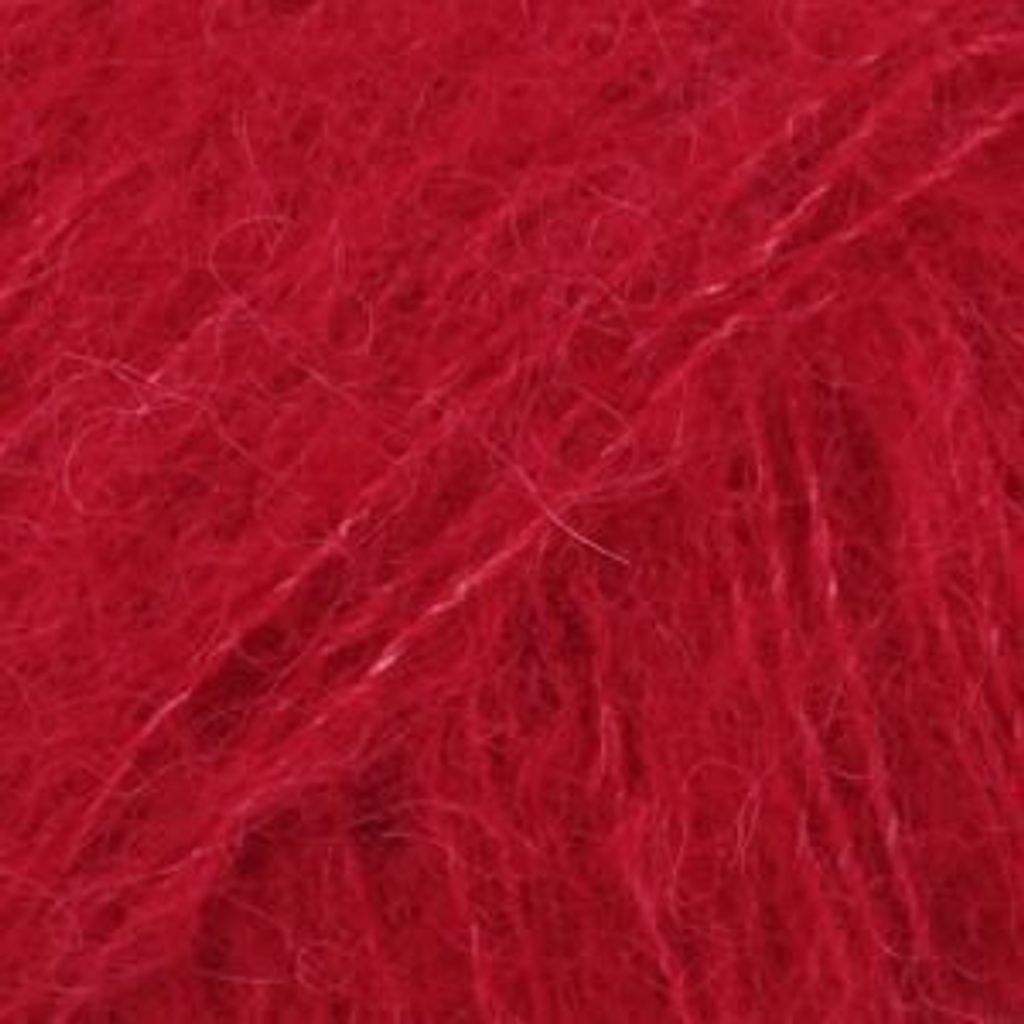Drops Brushed Alpaca Silk Uni Colour 07 Red Strickgarn