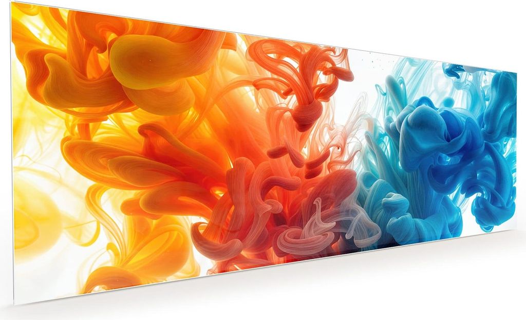 Küchenrückwand Spritzschutz Glas mit Motiv Farbige_ Wirbel 40 x 40 cm