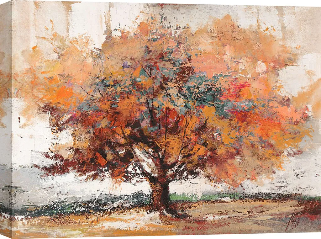 Luigi Florio Quadro Alberi Brezza d'autunno 60x40 cm - Home Decor