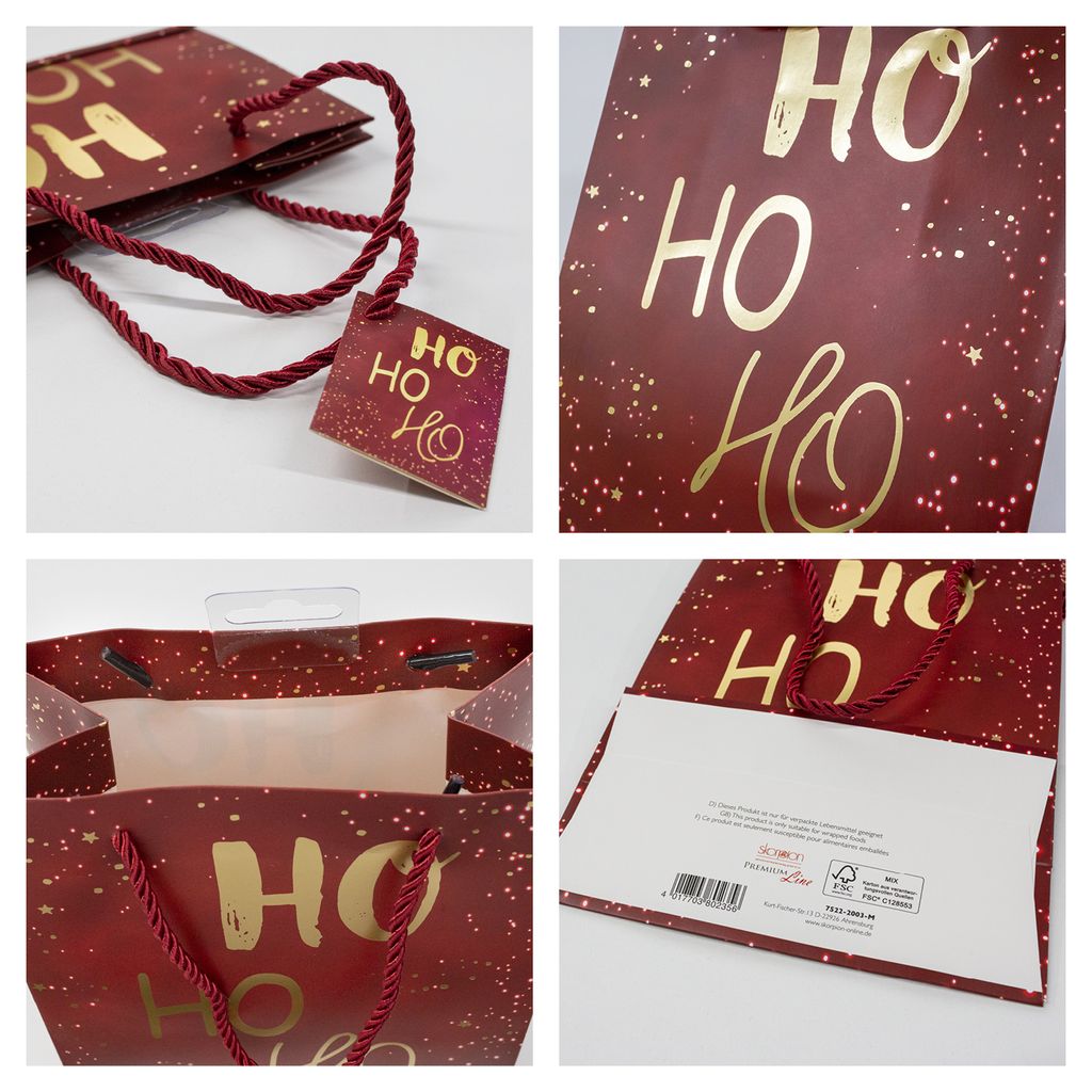 PremiumLine Geschenktaschen für Flaschen Weihnachten 6 Produktbild 4