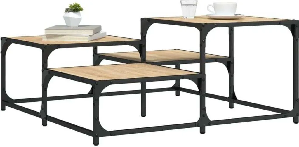 Tavolino Cloris Rovere Sonoma 87,5x87,5 cm | Arredo Salotto Moderno