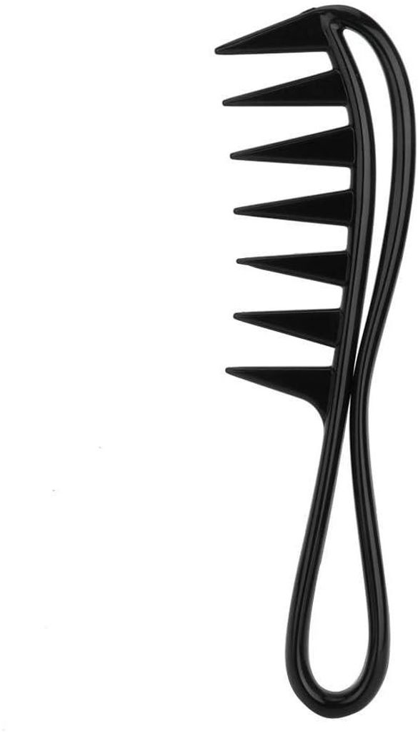 Friseurkamm, professioneller Salon-Breitzahn-Lockenkamm 2 Stück (schwarz)