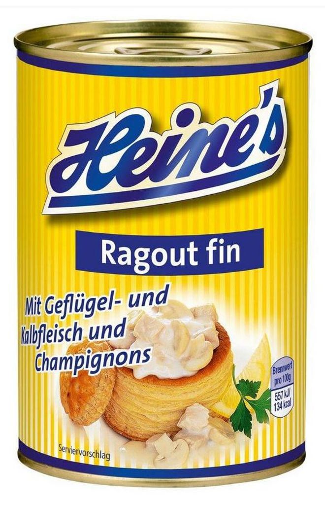 Heines Ragout fin z cielęciną drobiową i grzybami 400g Zdjęcie produktu 