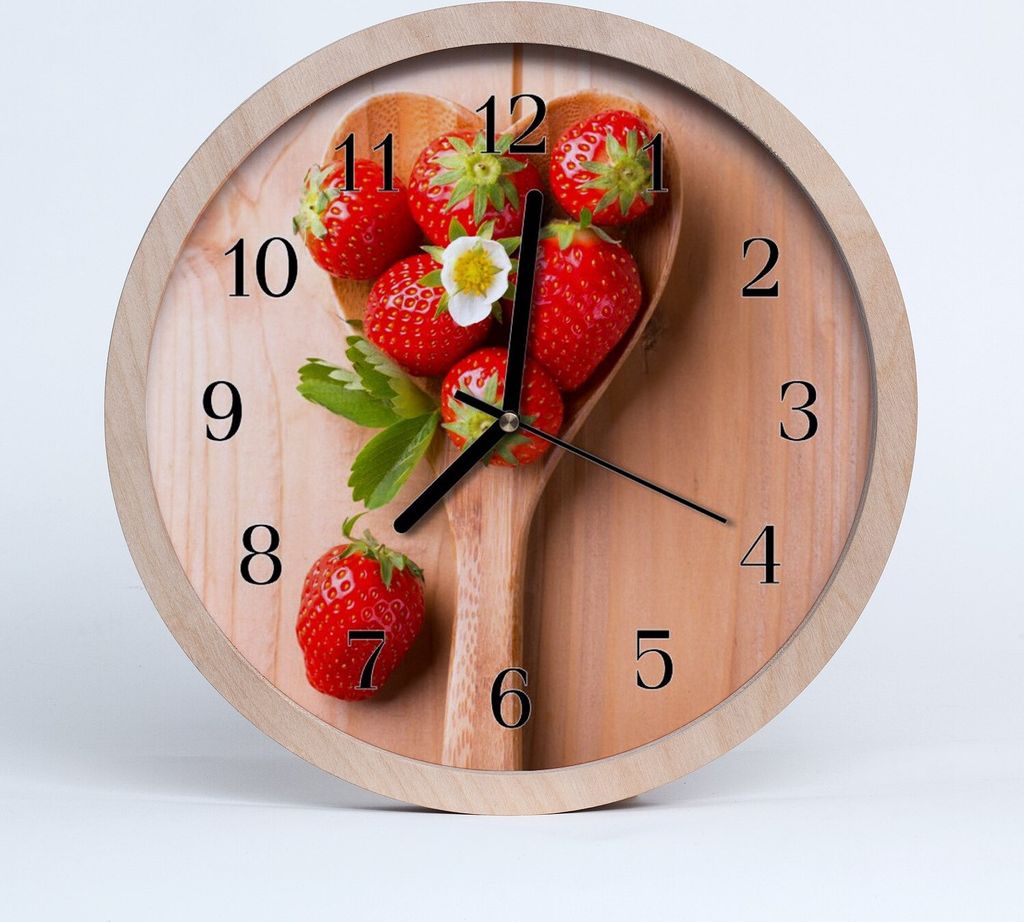 Holzuhr 20fi cm wanduhr - Erdbeer-Frucht