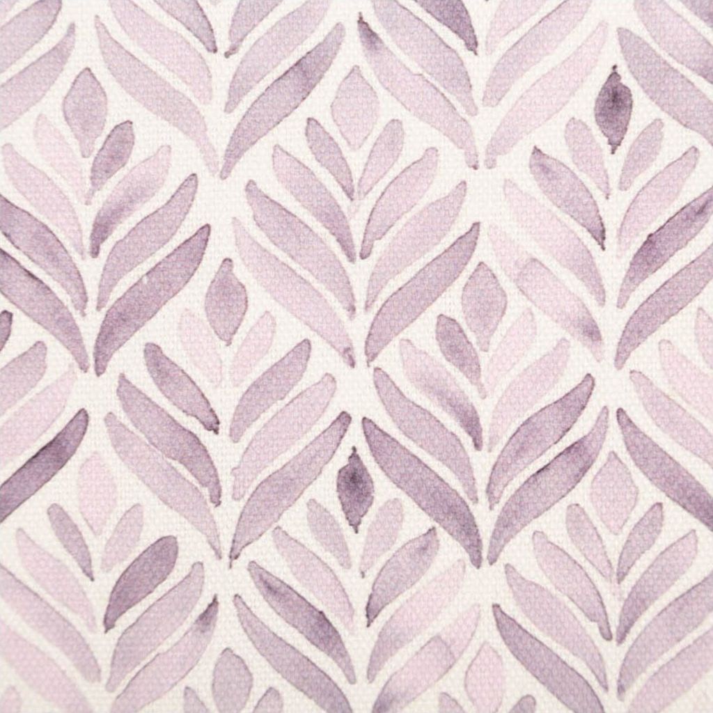 Baumwollstoff Dekostoff Digital Aquarell Ornamente weiß lila 1,40m Br