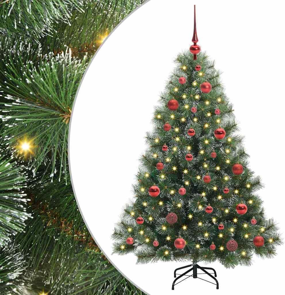 vidaXL Künstlicher Weihnachtsbaum mit 150 LEDs Grün 150 cm PE und PVC
