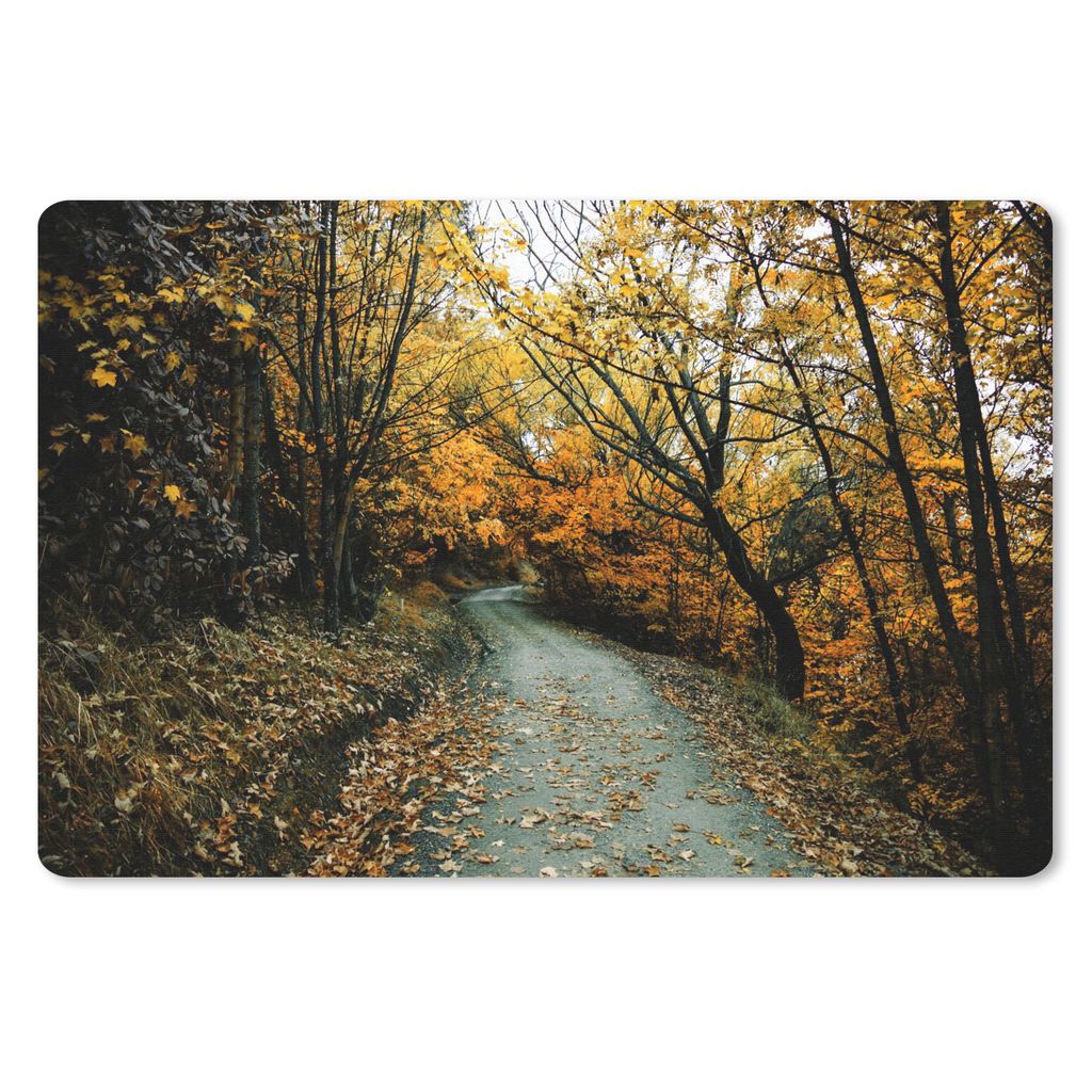 MuchoWow Schreibtischunterlage Blätter - Herbst - Wald 60x40 cm - XXL Mauspad - Großes Mauspad