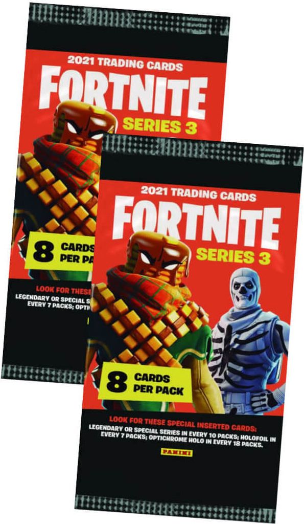 Panini Fortnite Karten Serie 3 (2022) - Fortnite Trading Cards Sammelkarten - 2 Booster