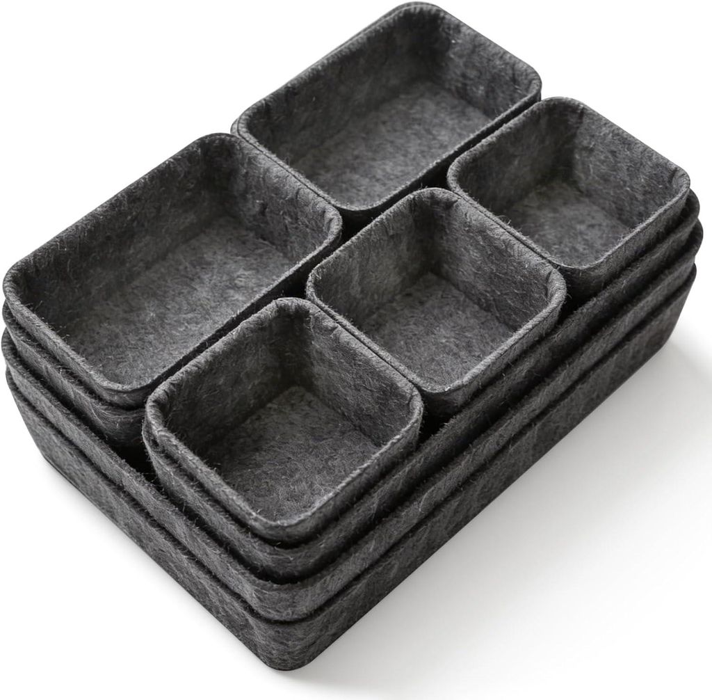 8er Schubladen Organizer Set Filz 4 Größen Küche Büro Socken Unterwäsche