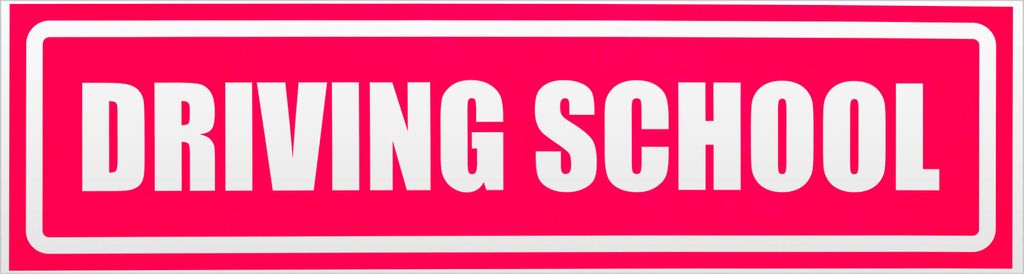 Kiwistar Driving School invertiert Magnetschild Schild magnetisch - 45cm Neonpink - Magnetfolie für Auto PKW Kfz
