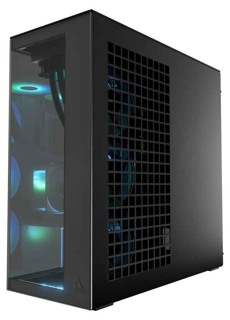 ARCTIC Geh Xtender Mirror Black - Support Vertical GPU avec Riser PCIe - 14