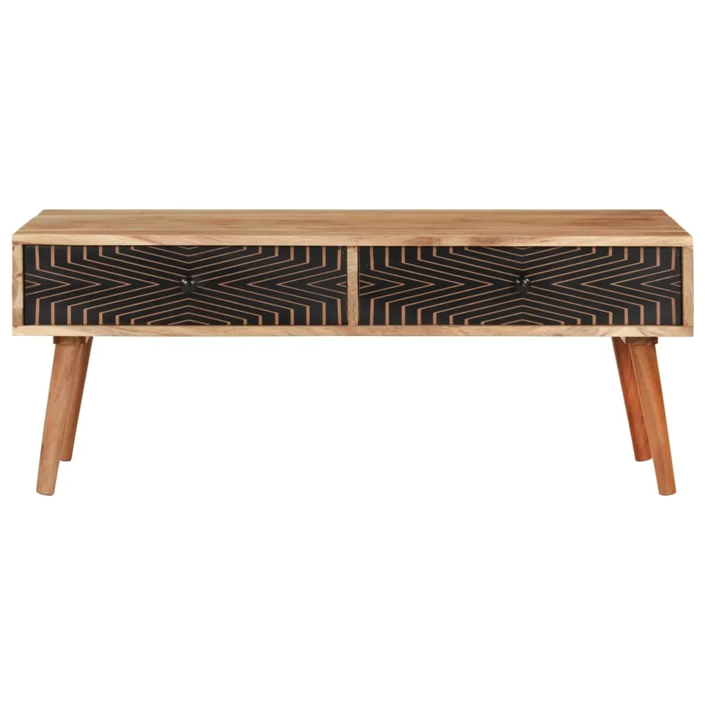 Tavolino da Caffè in Acacia 100x50 cm - Mobile Soggiorno Design Moderno