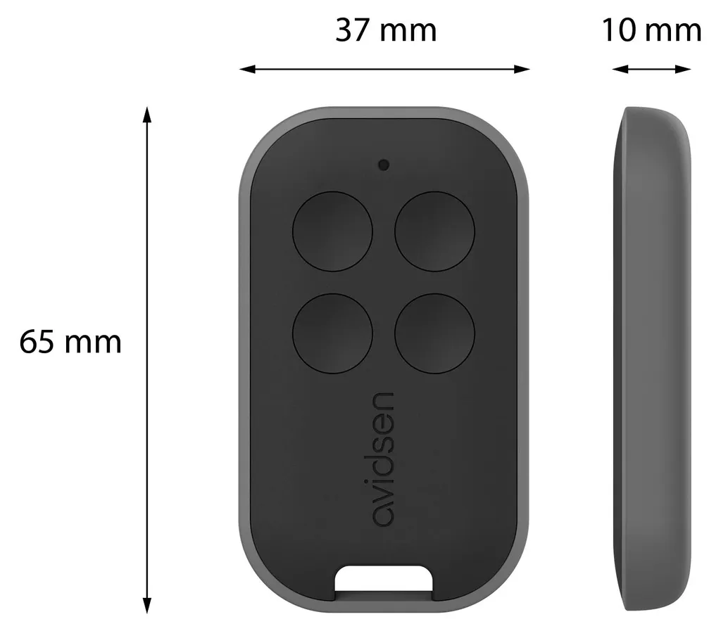 Télécommande portail Noir 433MHz - Boîtier robuste et multifonction - 8