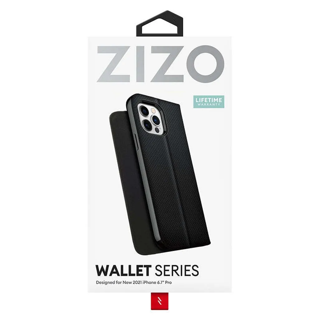 ZIZO WALLET iPhone 13 Pro Case Noir - Étui Portefeuille Robuste Antichoc - 4