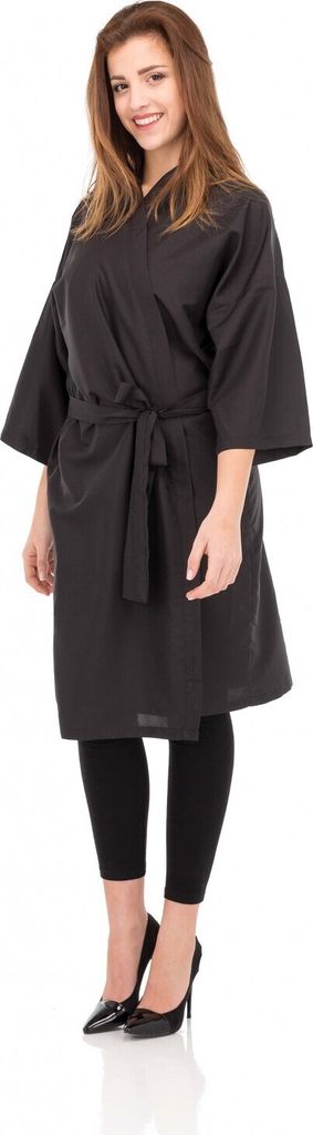 Kimono Haarschneideumhang in Schwarz