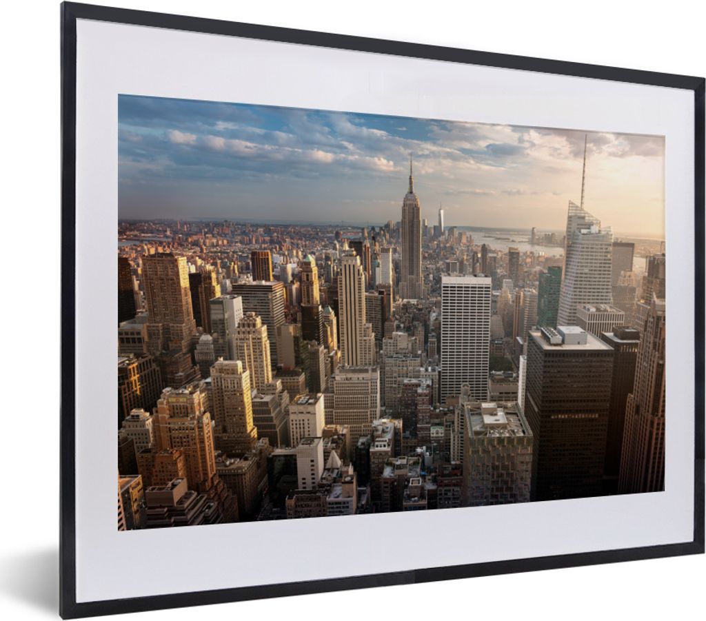 MuchoWow® MuchoWow® Gerahmtes Poster New York - Sonne - Produktbild 